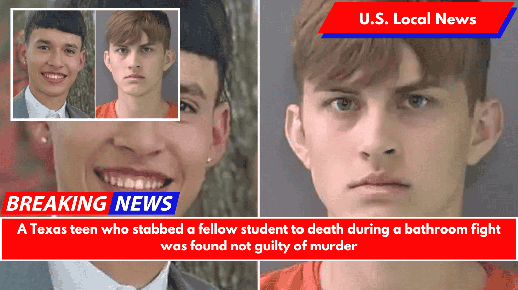 A Texas teen who stabbed a fellow student to death during a bathroom fight was found not guilty of murder