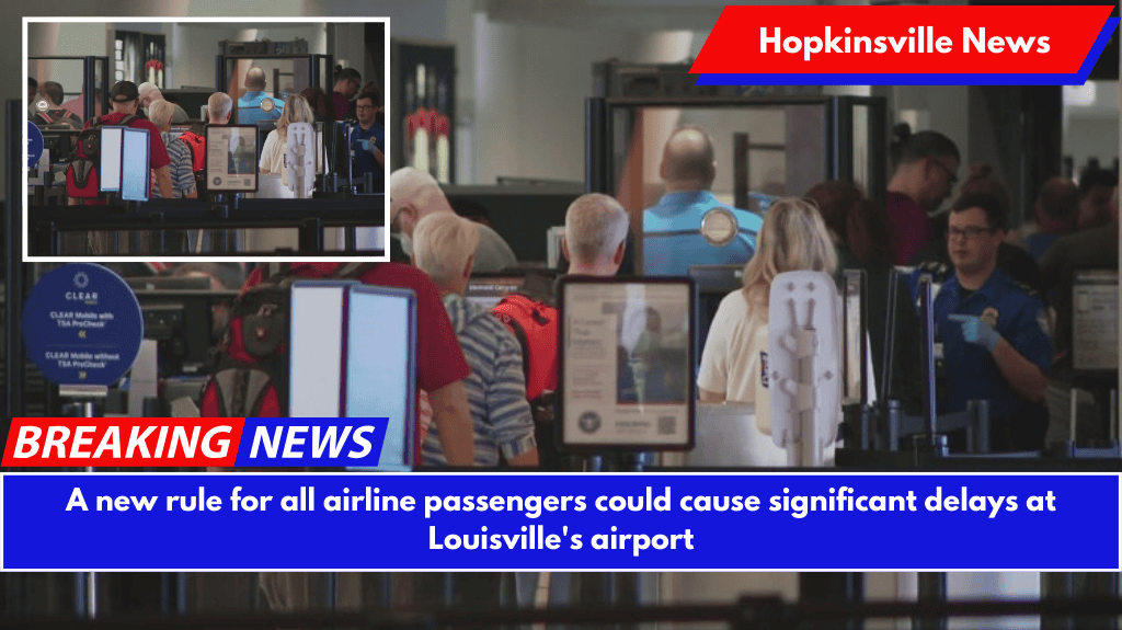 A new rule for all airline passengers could cause significant delays at Louisville's airport
