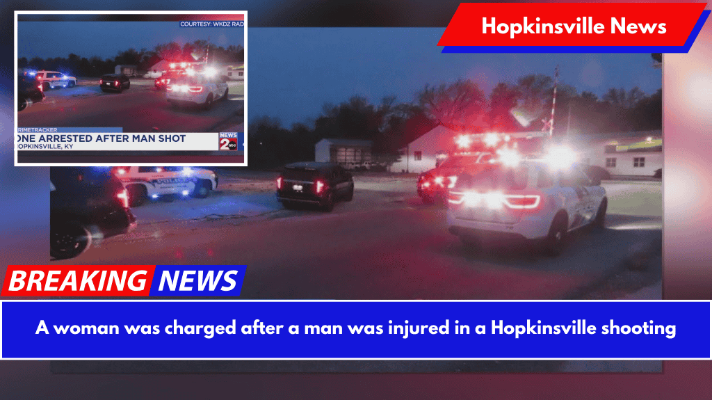 A woman was charged after a man was injured in a Hopkinsville shooting.