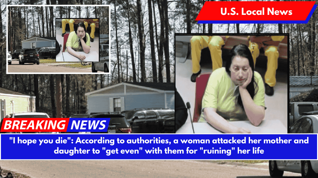 I hope you die According to authorities, a woman attacked her mother and daughter to get even with them for ruining her life