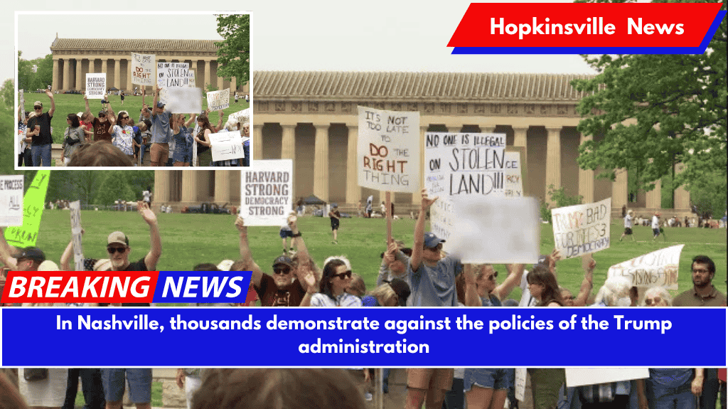 In Nashville, thousands demonstrate against the policies of the Trump administration
