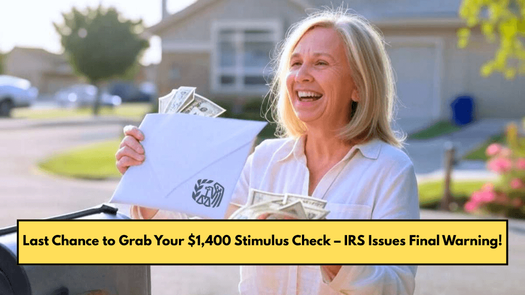 Last Chance to Grab Your $1,400 Stimulus Check – IRS Issues Final Warning!