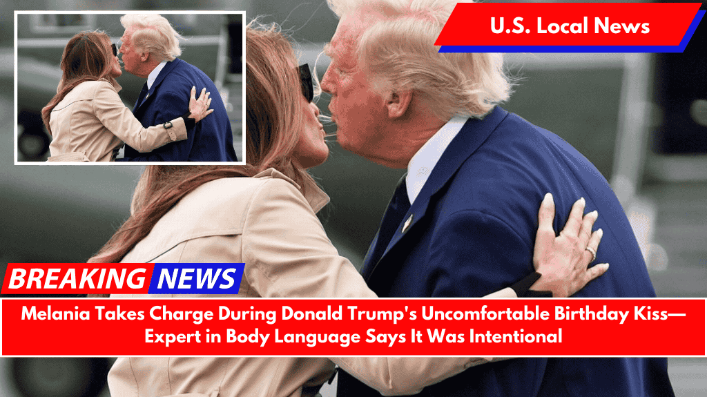 Melania Takes Charge During Donald Trump's Uncomfortable Birthday Kiss— Expert in Body Language Says It Was Intentional