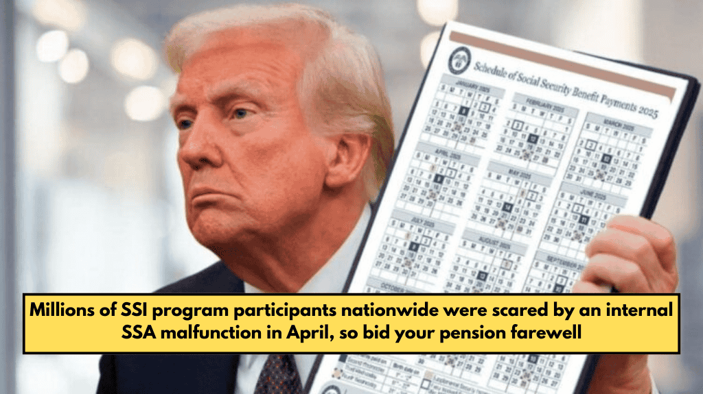Millions of SSI program participants nationwide were scared by an internal SSA malfunction in April, so bid your pension farewell
