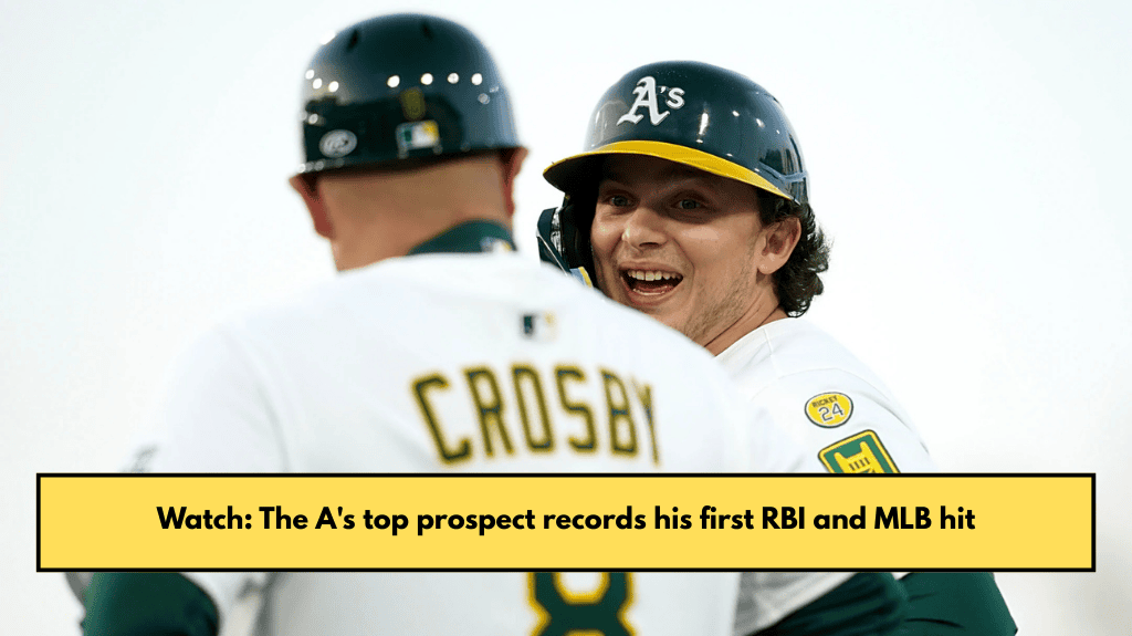 Watch: The A's top prospect records his first RBI and MLB hit