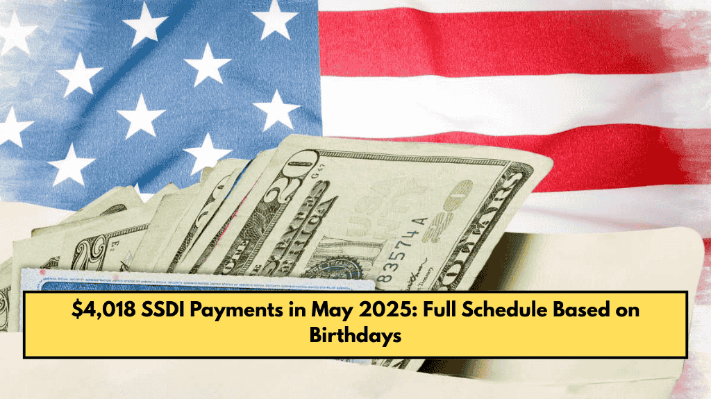 $4,018 SSDI Payments in May 2025: Full Schedule Based on Birthdays