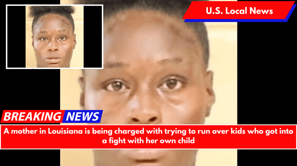 A mother in Louisiana is being charged with trying to run over kids who got into a fight with her own child