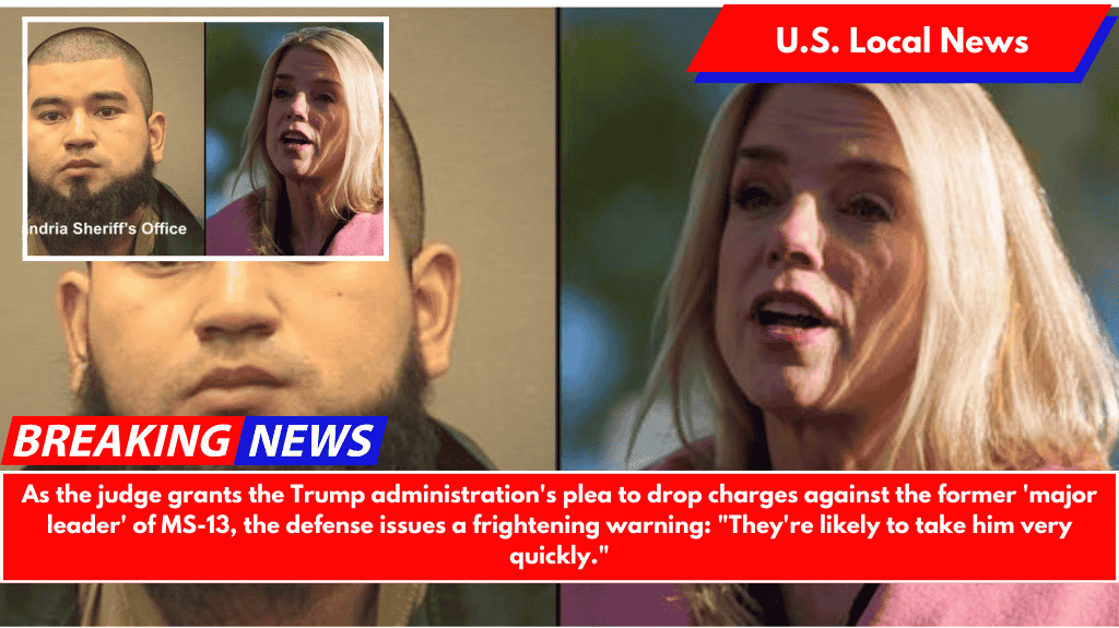 As the judge grants the Trump administration's plea to drop charges against the former 'major leader' of MS-13, the defense issues a frightening warning: "They're likely to take him very quickly."