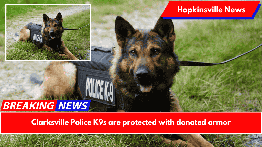 Clarksville Police K9s are protected with donated armor