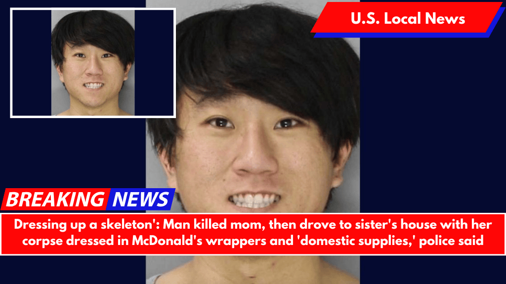 Dressing up a skeleton': Man killed mom, then drove to sister's house with her corpse dressed in McDonald's wrappers and 'domestic supplies,' police said