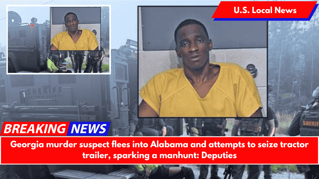 Georgia murder suspect flees into Alabama and attempts to seize tractor trailer, sparking a manhunt: Deputies