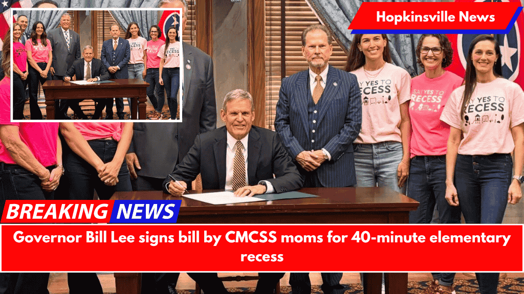 Governor Bill Lee signs bill by CMCSS moms for 40-minute elementary recess