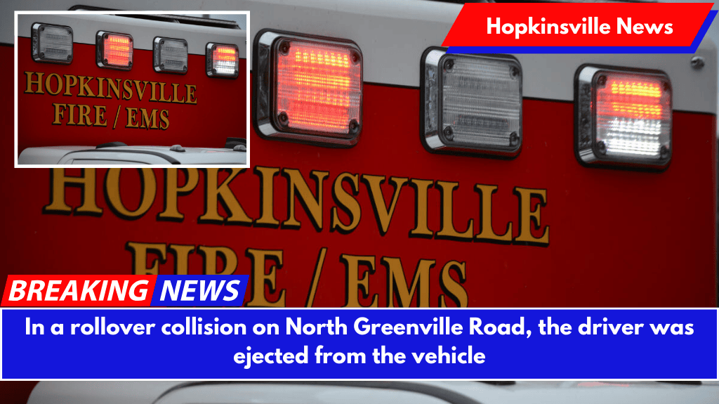 In a rollover collision on North Greenville Road, the driver was ejected from the vehicle