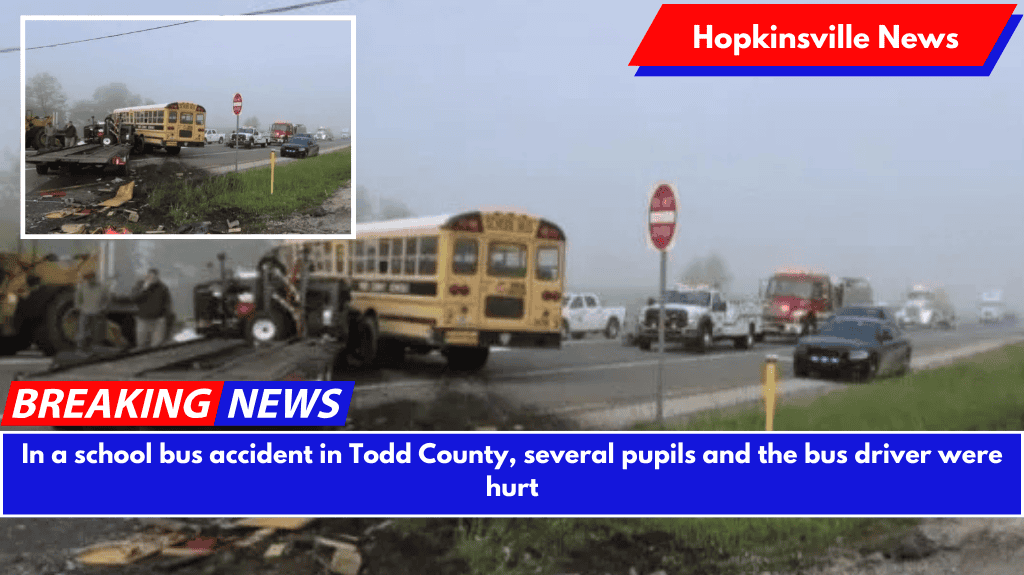 In a school bus accident in Todd County, several pupils and the bus driver were hurt