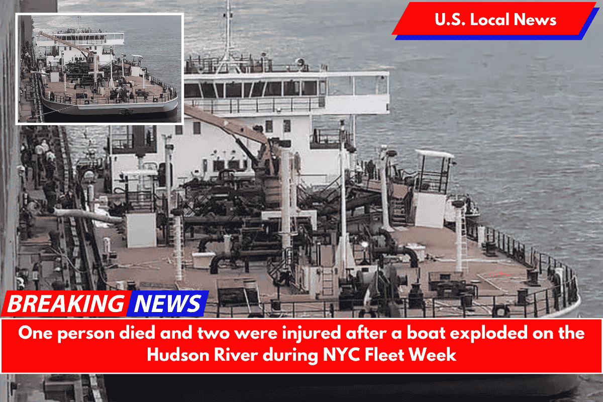 One person died and two were injured after a boat exploded on the Hudson River during NYC Fleet Week