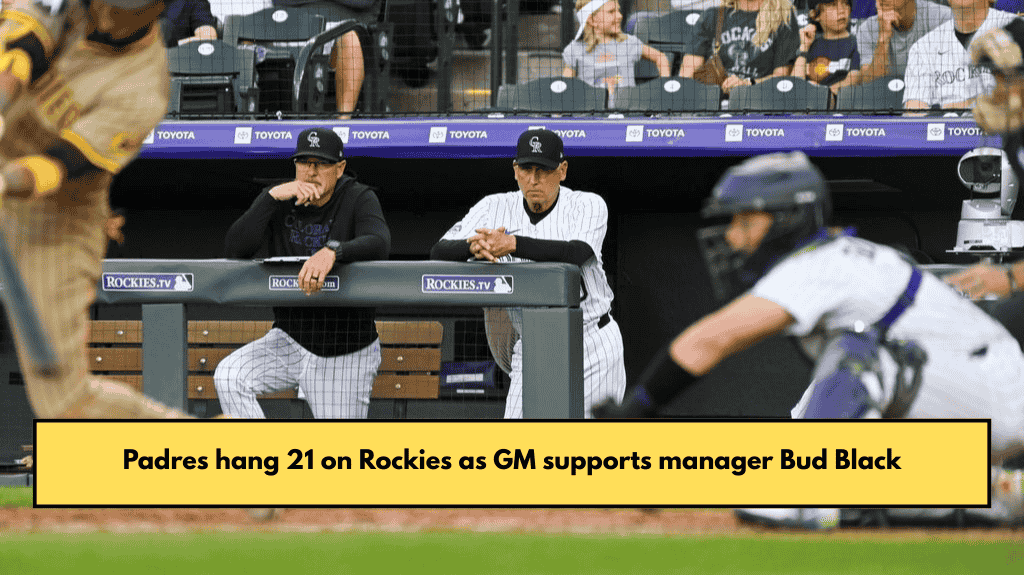 Padres hang 21 on Rockies as GM supports manager Bud Black