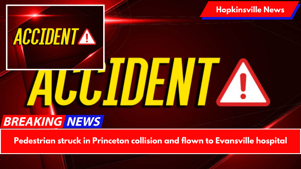 Pedestrian struck in Princeton collision and flown to Evansville hospital