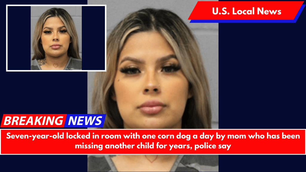 Seven-year-old locked in room with one corn dog a day by mom who has been missing another child for years, police say