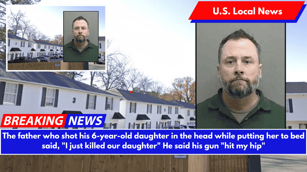 The father who shot his 6-year-old daughter in the head while putting her to bed said, "I just killed our daughter" He said his gun "hit my hip"
