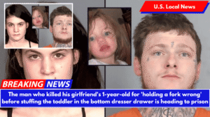 The man who killed his girlfriend's 1-year-old for 'holding a fork wrong' before stuffing the toddler in the bottom dresser drawer is heading to prison