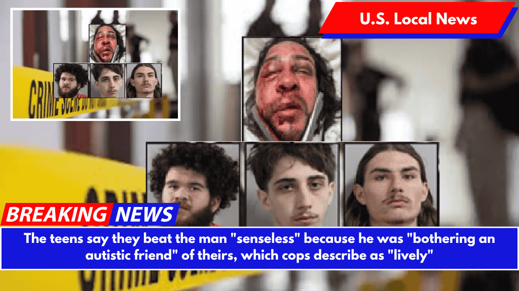 The teens say they beat the man "senseless" because he was "bothering an autistic friend" of theirs, which cops describe as "lively"