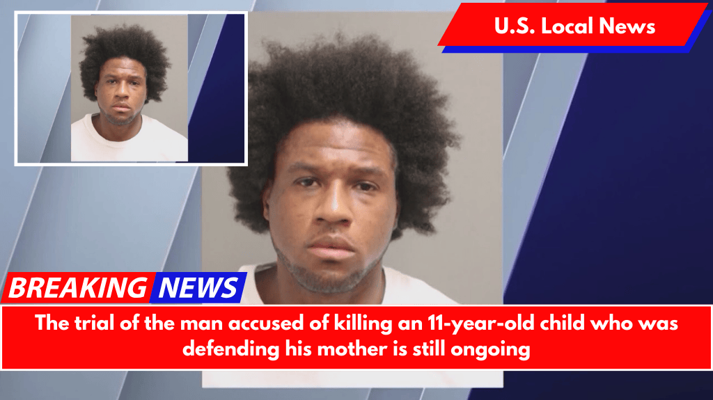 The trial of the man accused of killing an 11-year-old child who was defending his mother is still ongoing