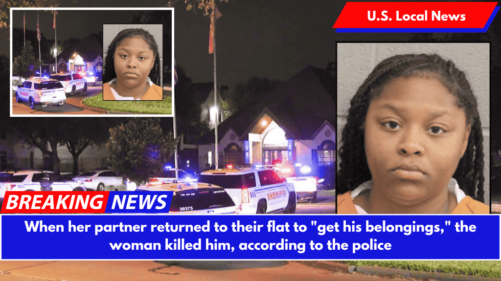When her partner returned to their flat to "get his belongings," the woman killed him, according to the police